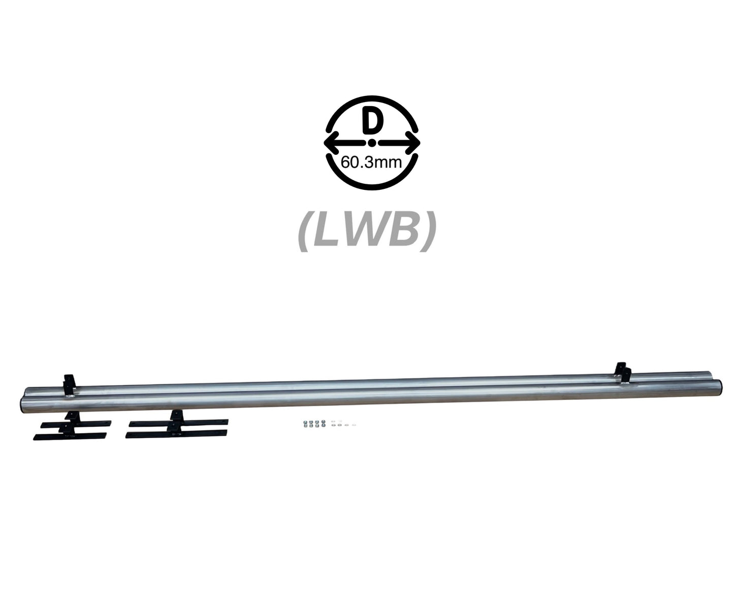 Suorat Kylkiputket 60mm VW T5 / 5.1 / 6 / 6.1 -LWB