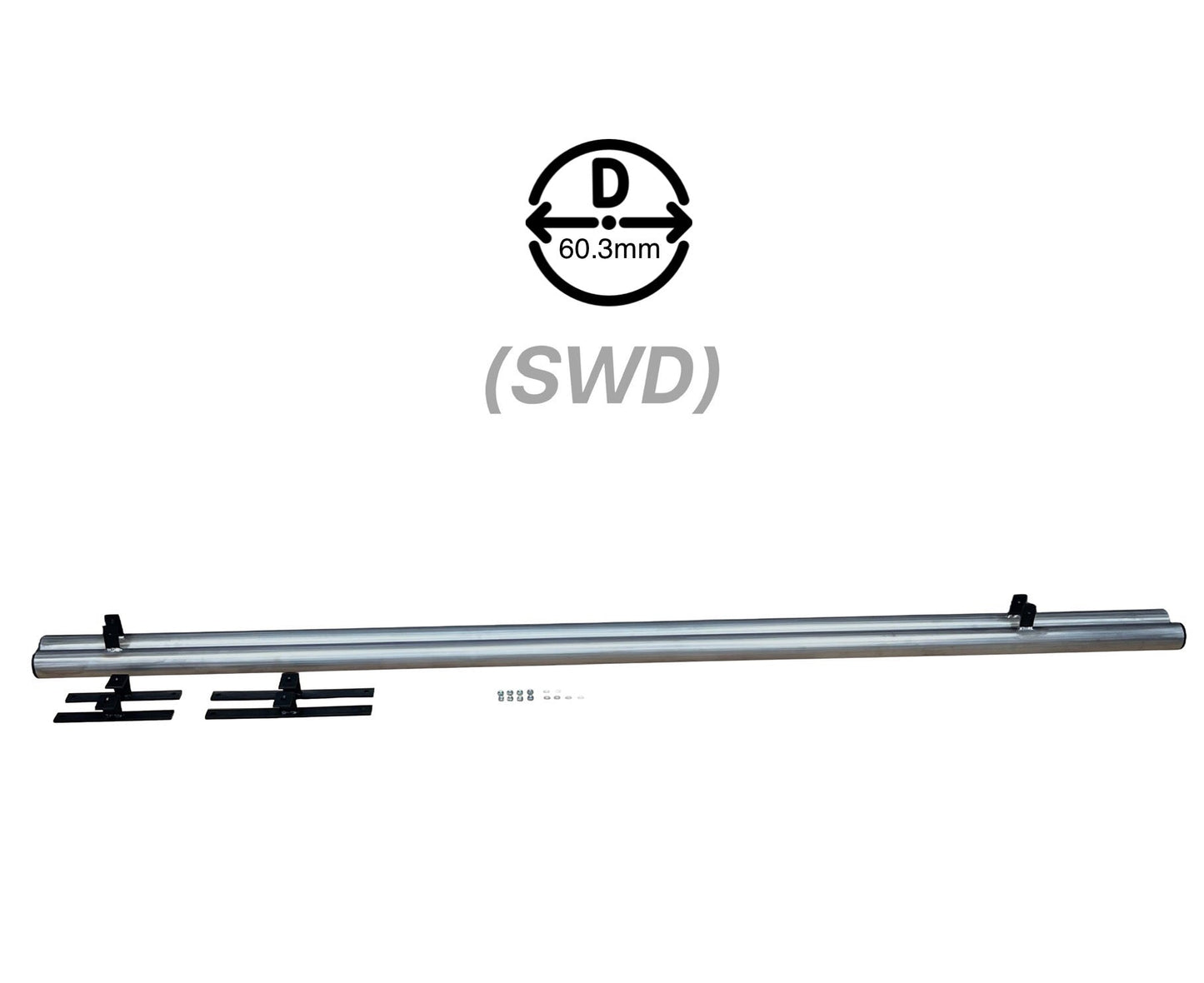 Suorat kylkiputket 60mm VW T5 / 5.1 / 6 / 6.1 -SWB