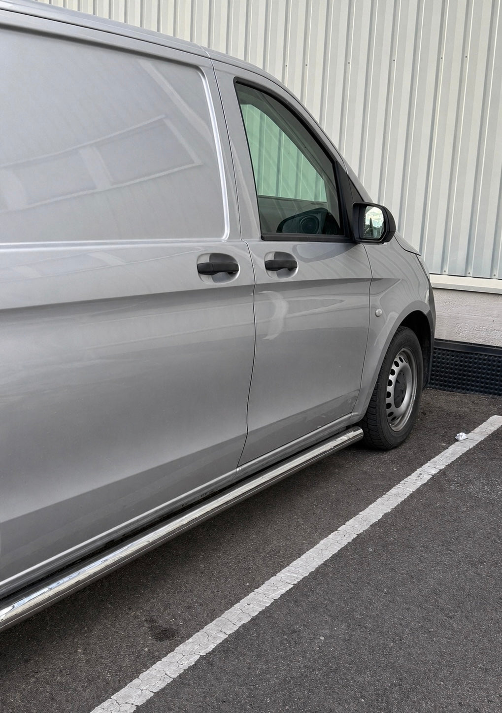 Suorat kylkiputket 76mm MB Vito / V-sarja W447 2014-> (Pitkä akseliväli)