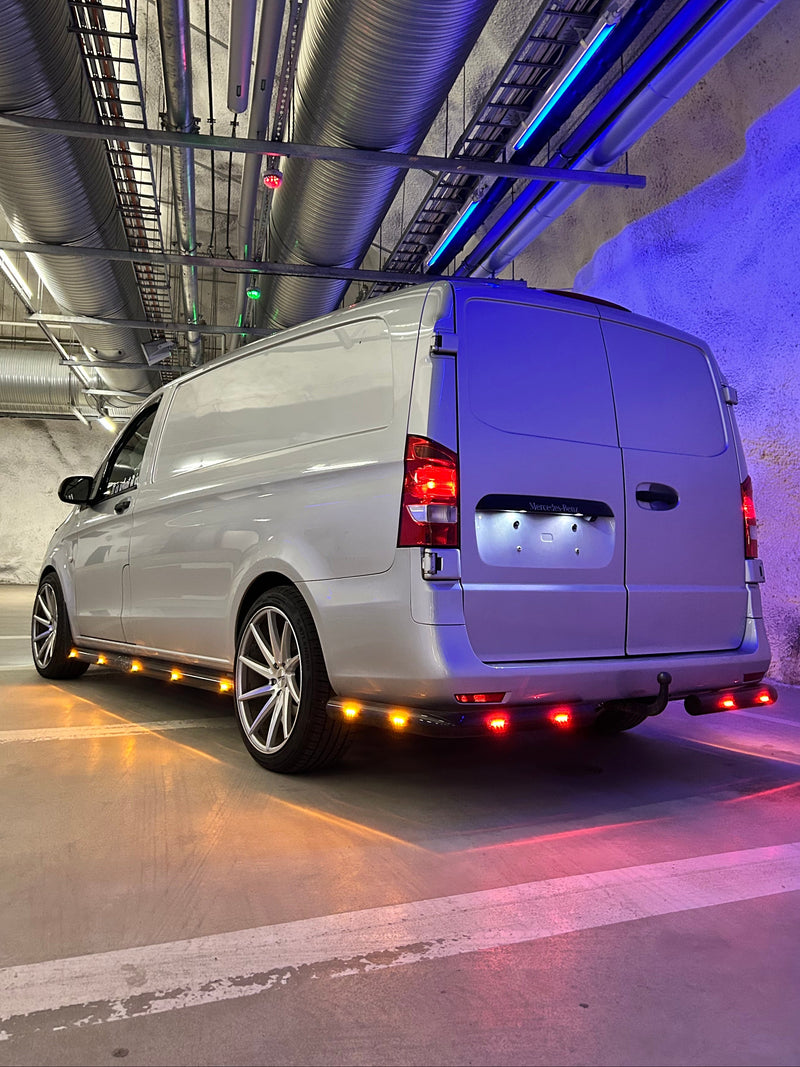 Rear corner pipes 76mm MB Vito / V-Class